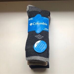 New Men's Socks Columbia 4-Pack Mens Winter Crew Socks Size 6-12 Winter